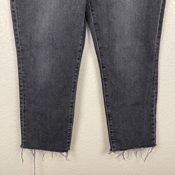 Madewell The Perfect Vintage Jean Washed Black Size 30 Frayed Hem Classic Denim - Picture 6 of 12